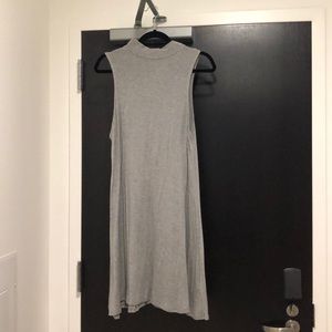 Gray mock turtleneck dress